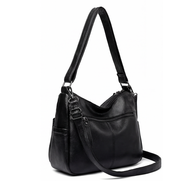 Carria - Soft Leather Multi Pocket Shoulder Bag