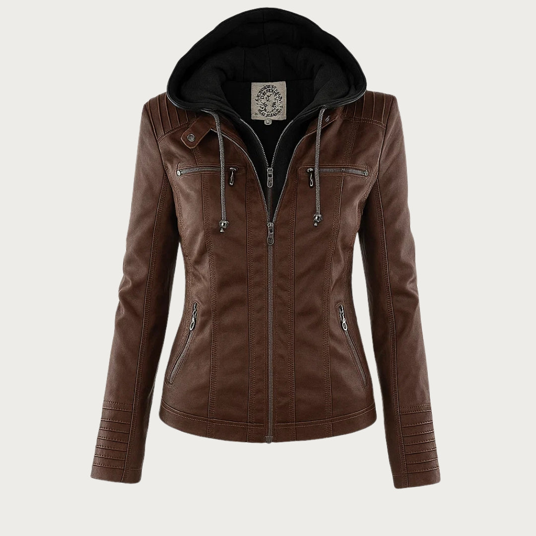Monica | Leather-Look Biker Jacket