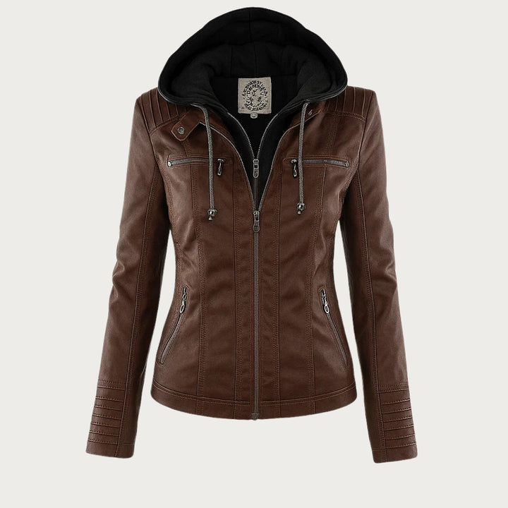 Monica | Leather-Look Biker Jacket