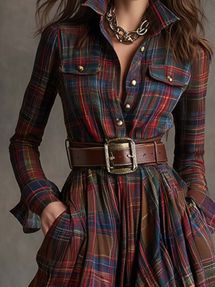 Beatrix | Classic Plaid Shirt Dress