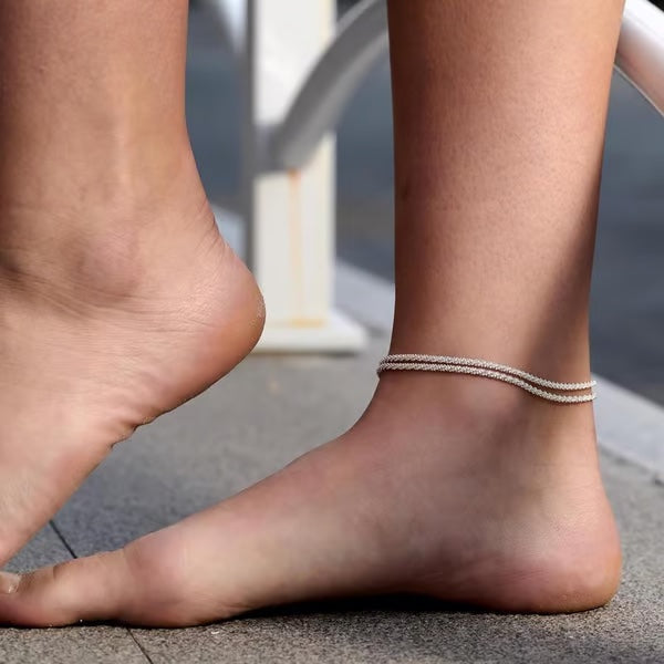 Silvara - Dainty Layered Anklet