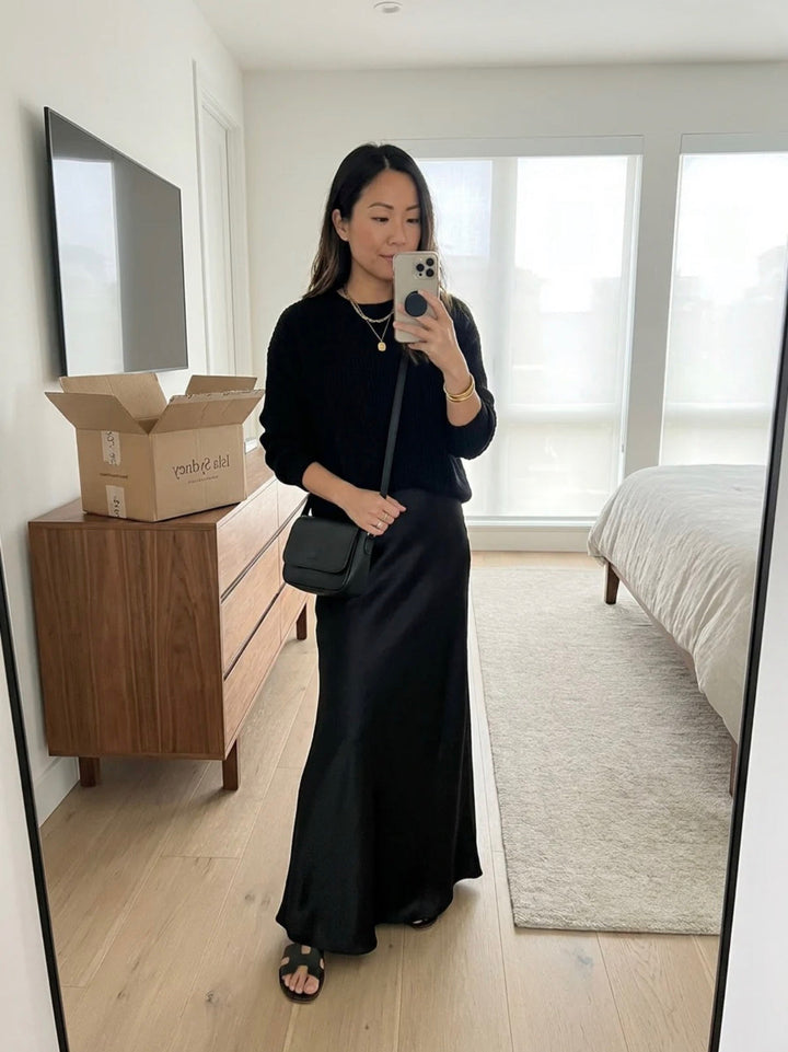Isolde | Knit &amp; Satin Ensemble