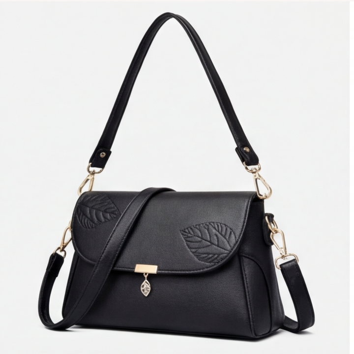 Leafara - Elegant Crossbody Bag with Leaf Detail