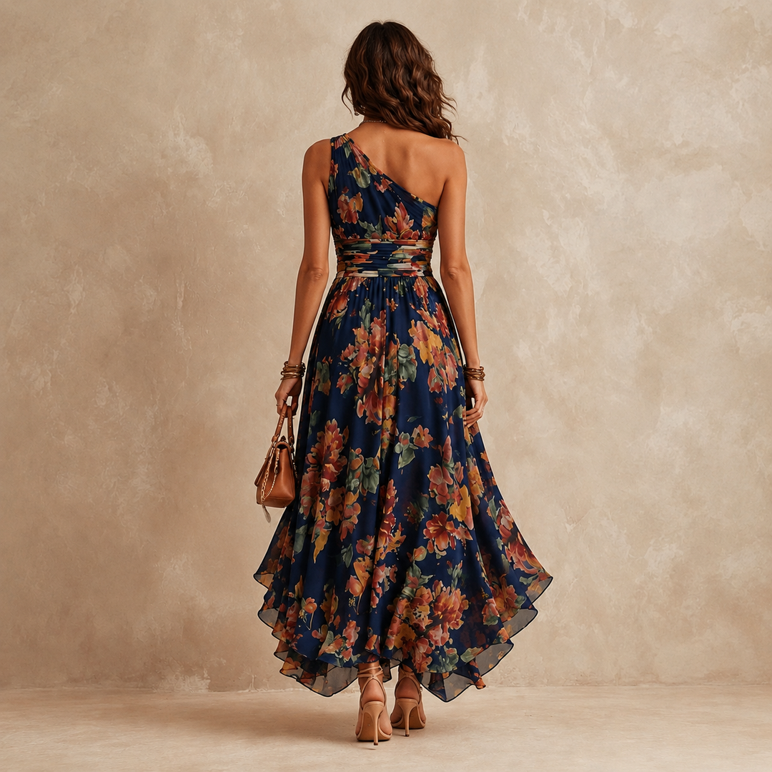 Celeste - One-Shoulder Floral Maxi