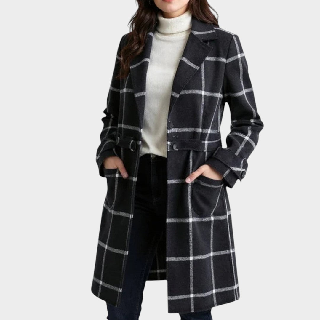 Adriana - Classic Check Autumn Coat