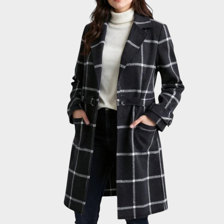 Adriana - Classic Check Autumn Coat