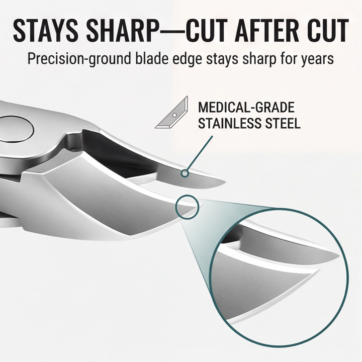TrimEase - Angled Toenail Clippers for Thick Nails