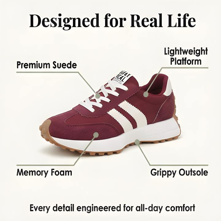 Velora - Retro Suede Sneakers for All Day Comfort