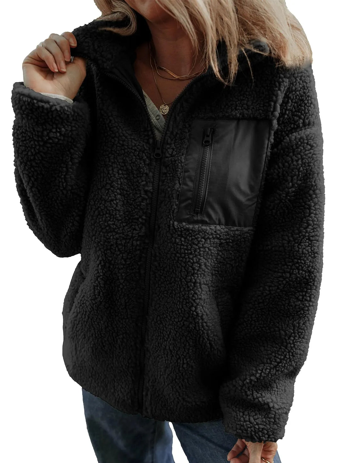 Aurelia |  Teddy Full Zipper Fleece Jacket