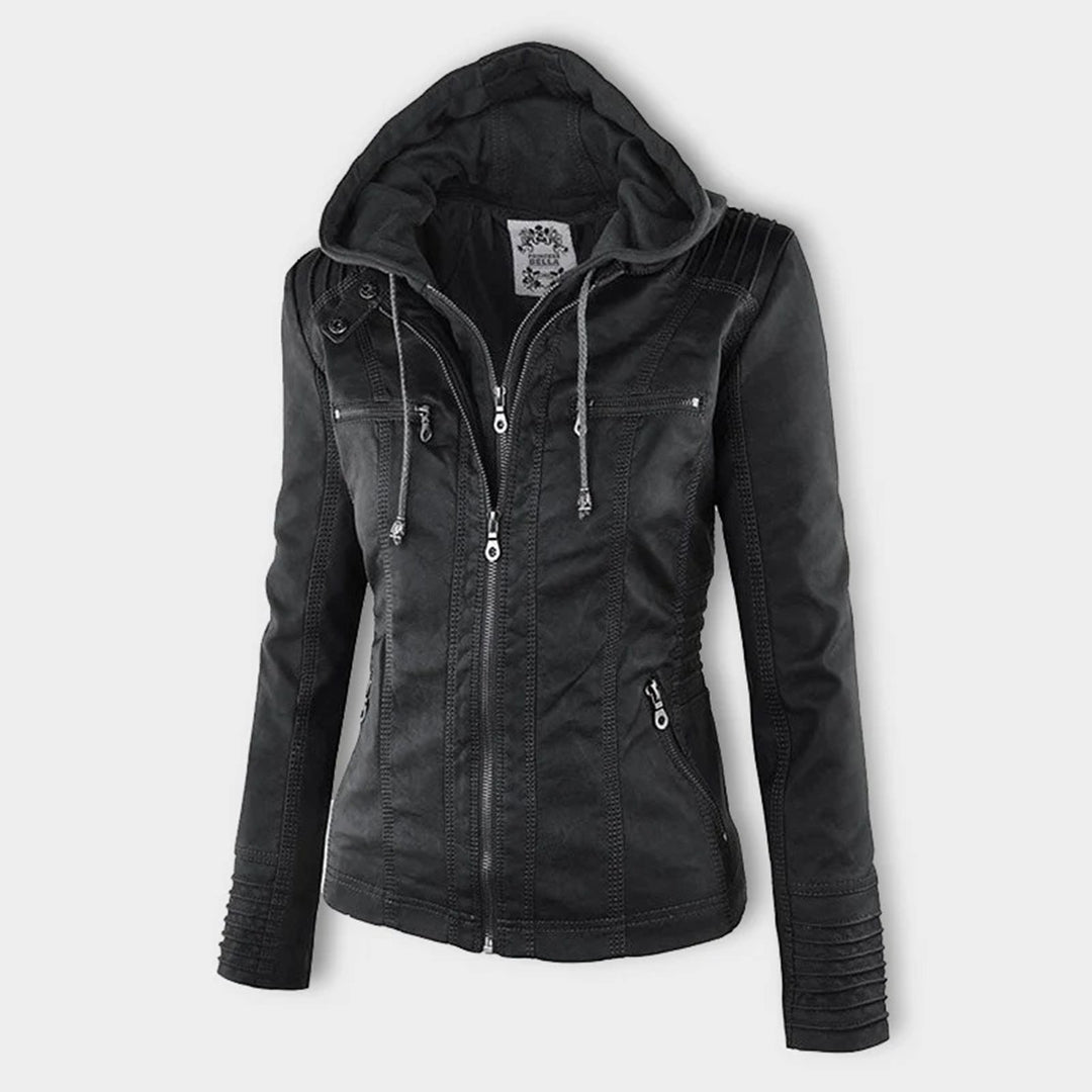 Monica | Leather-Look Biker Jacket