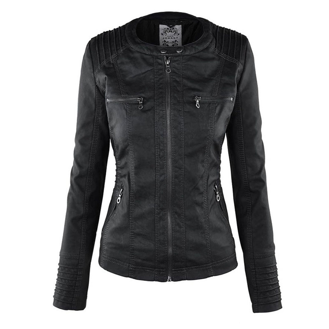 Monica | Leather-Look Biker Jacket
