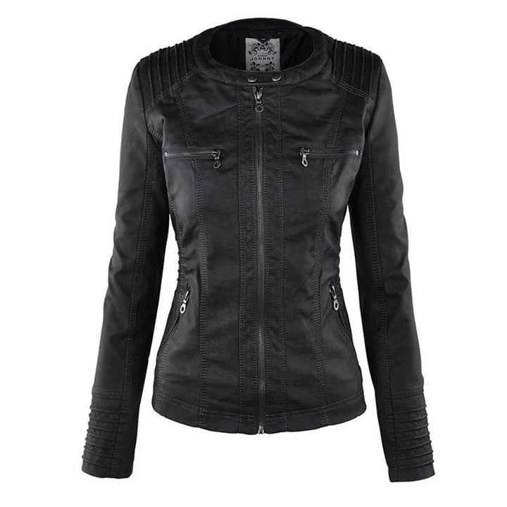 Monica | Leather-Look Biker Jacket