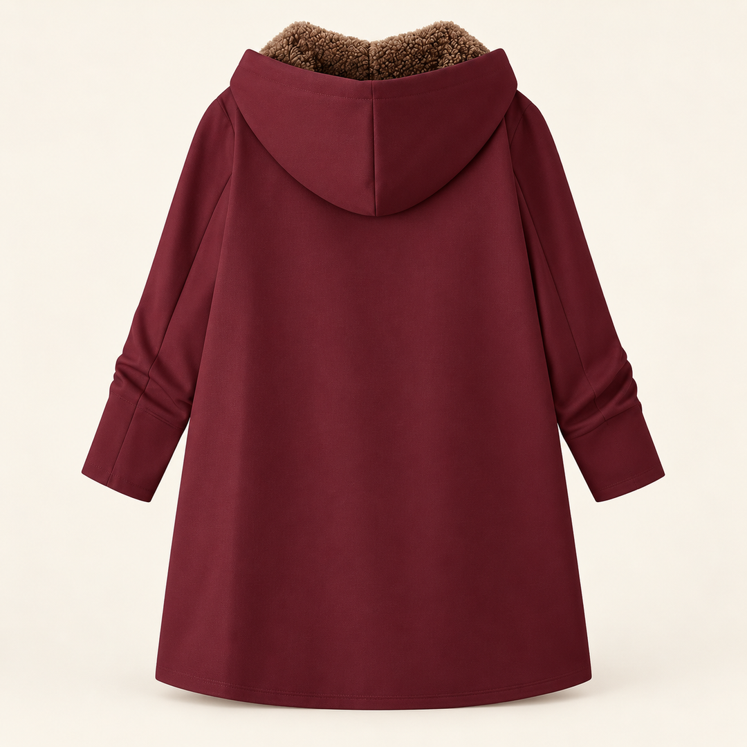 Evelyn | Cozy Sherpa-Lined Hooded Coat