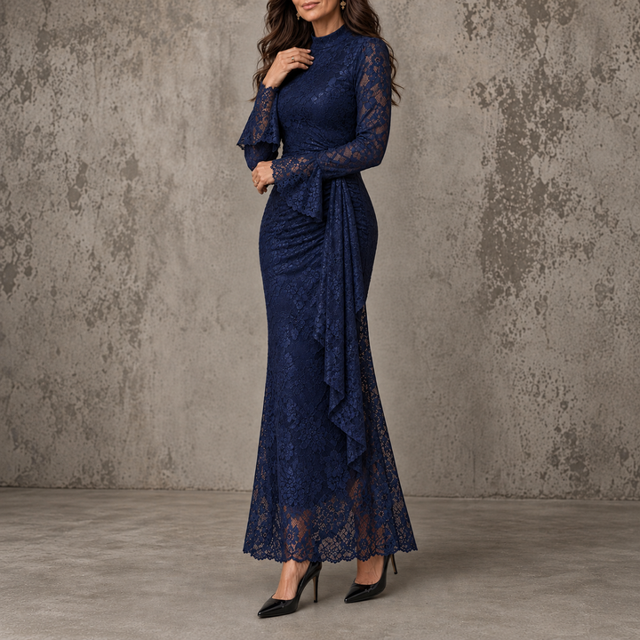 Theodora | Elegant Long Sleeve Maxi Dress