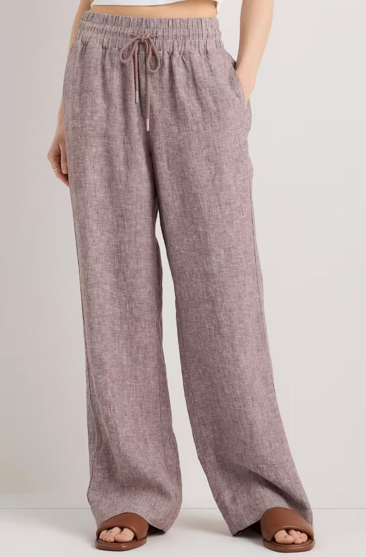 100% European Linen Wide Leg Pants