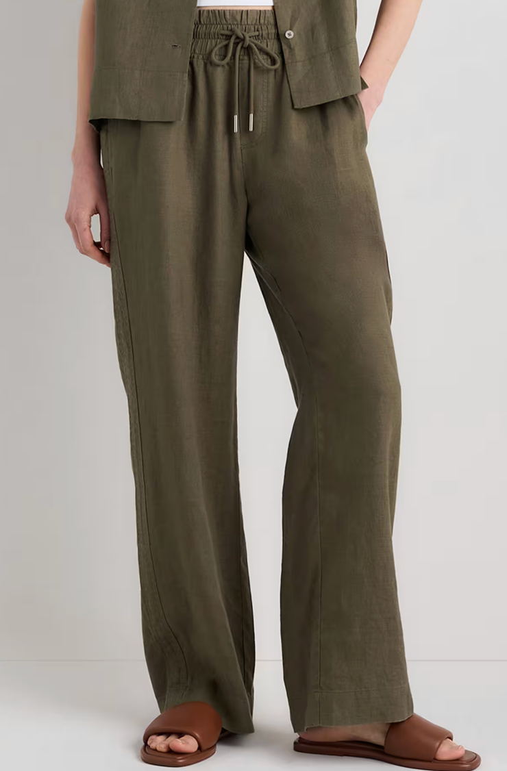 100% European Linen Wide Leg Pants