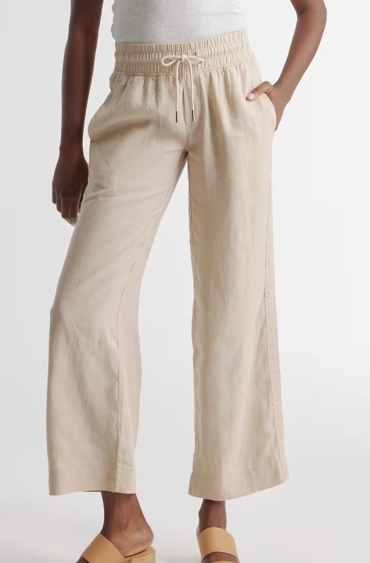 100% European Linen Wide Leg Pants