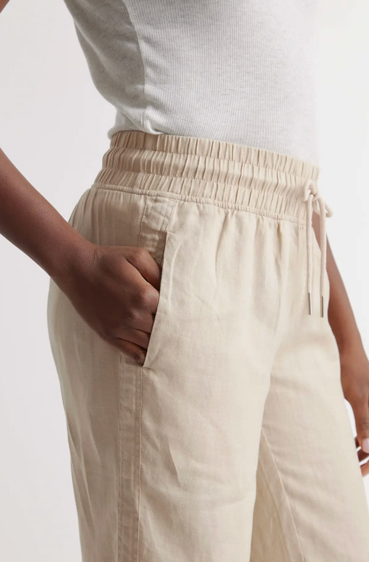 100% European Linen Wide Leg Pants