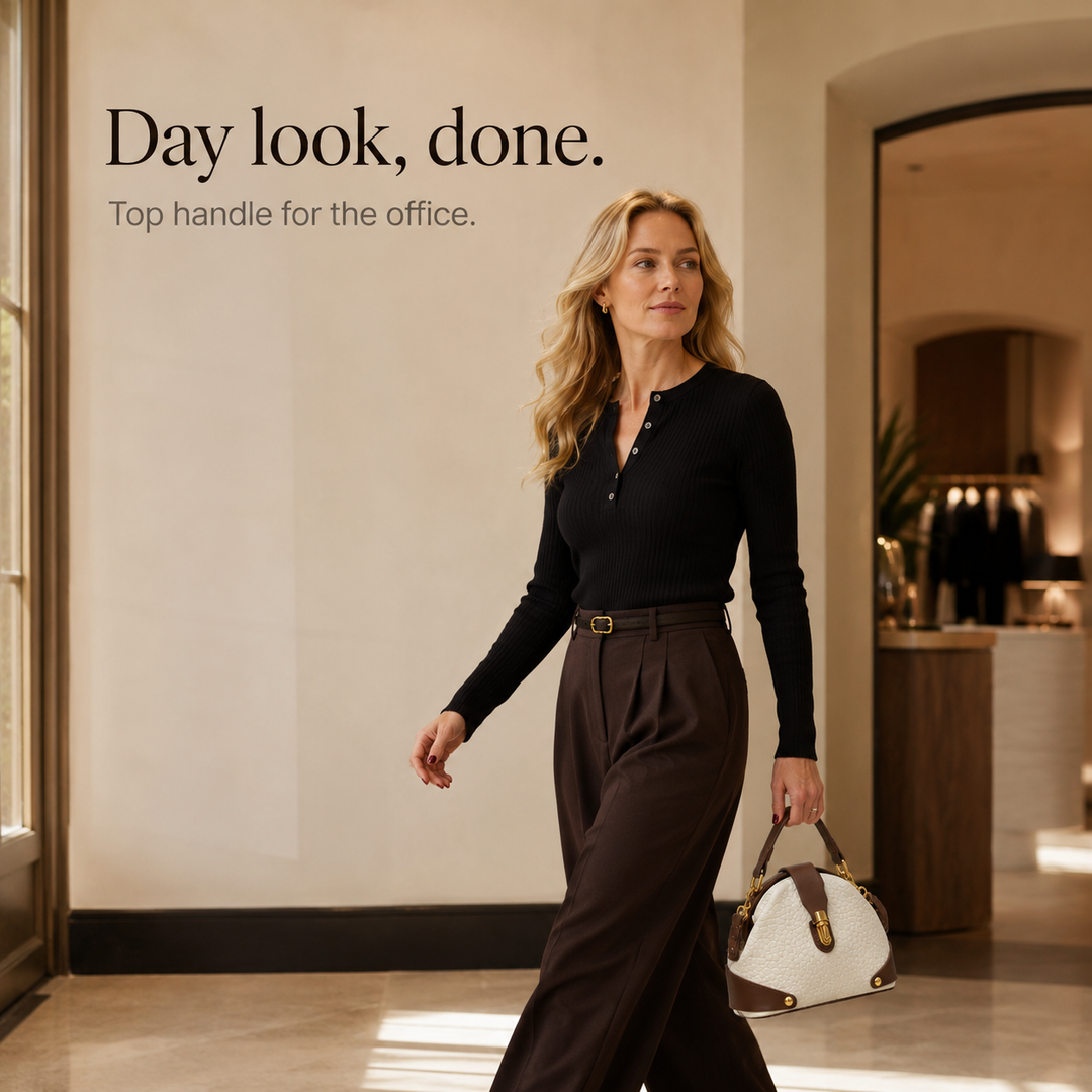Cola™ – Two-Tone Leather Handbag for Day to Night