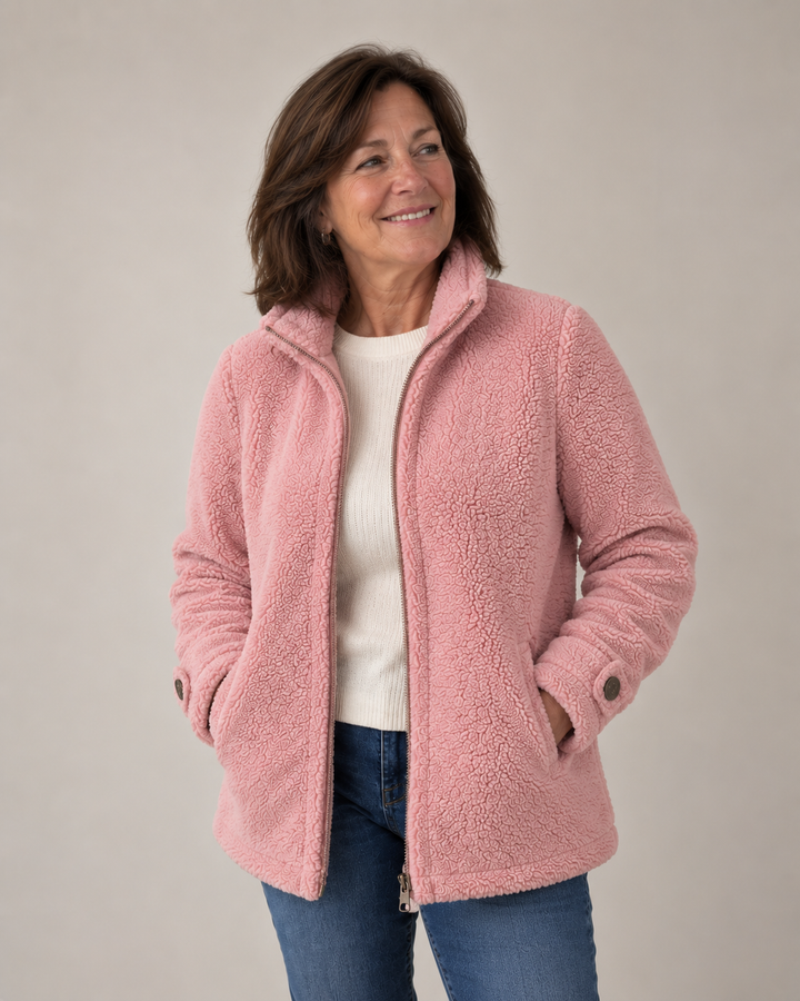 Carissa | Full-Zip Lambswool-Feel Stand Collar Jacket