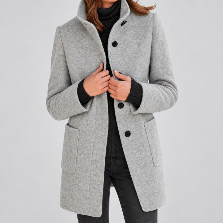 Rachael | Women’s Classic Button Front Longline Coat