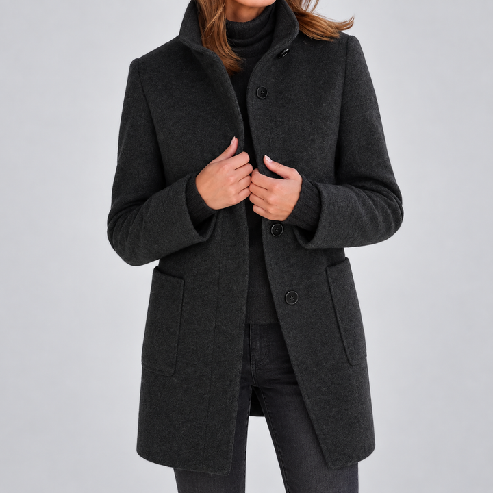 Rachael | Women’s Classic Button Front Longline Coat