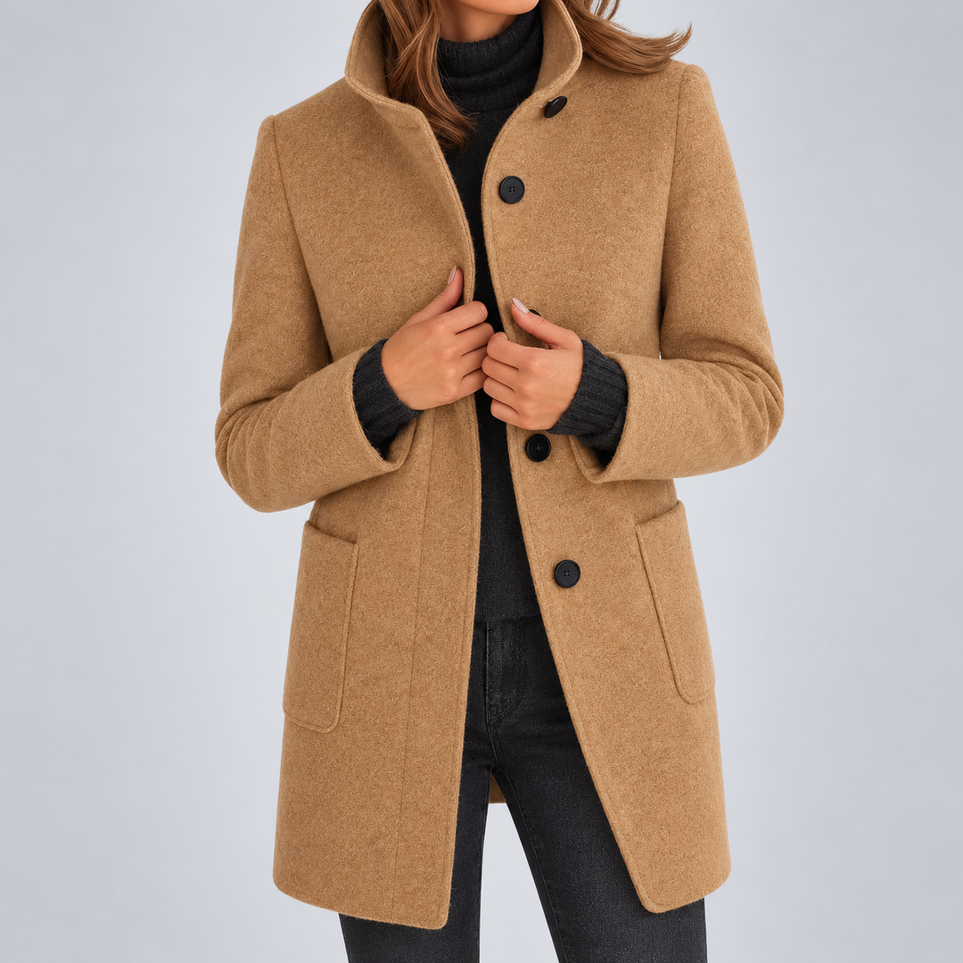 Rachael | Women’s Classic Button Front Longline Coat