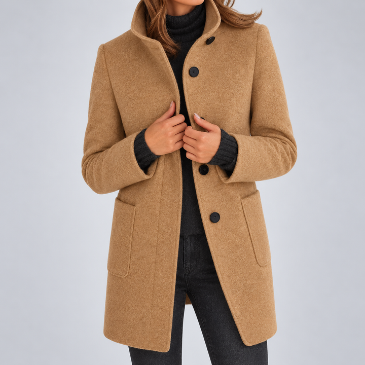 Rachael | Women’s Classic Button Front Longline Coat