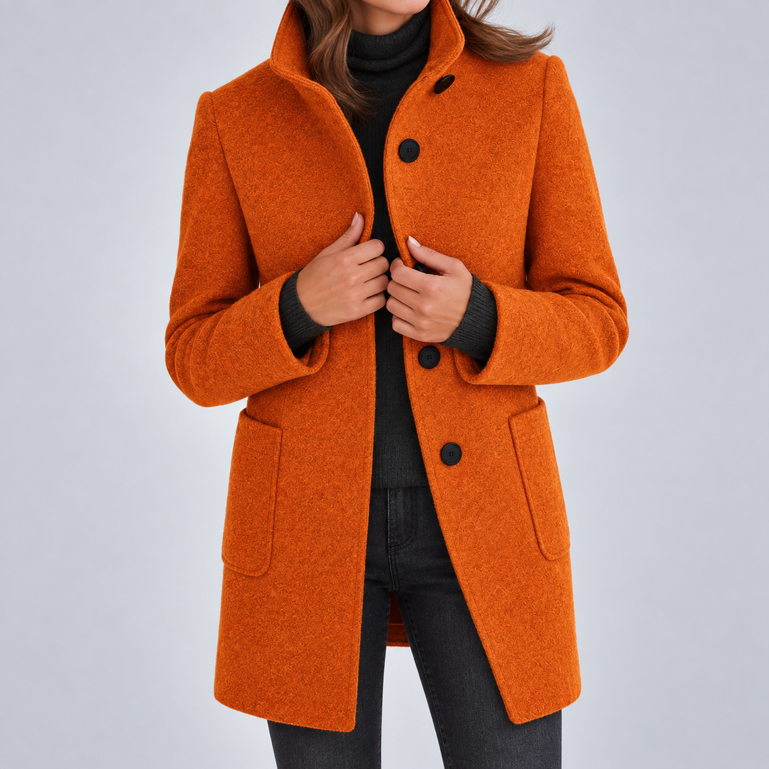 Rachael | Women’s Classic Button Front Longline Coat