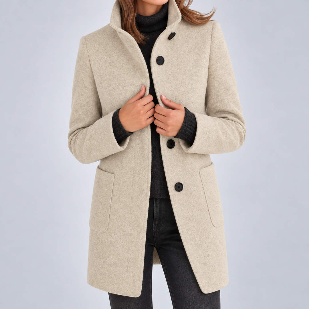 Rachael | Women’s Classic Button Front Longline Coat