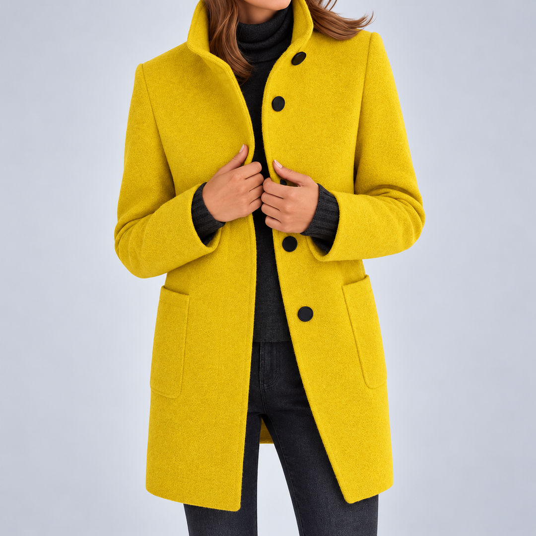 Rachael | Women’s Classic Button Front Longline Coat