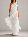 Scarlett | One-Shoulder Ruffle Maxi Dress