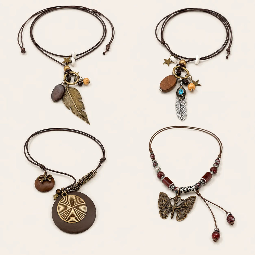 Alessia – Artisan Pendant Necklace Collection (4pcs)