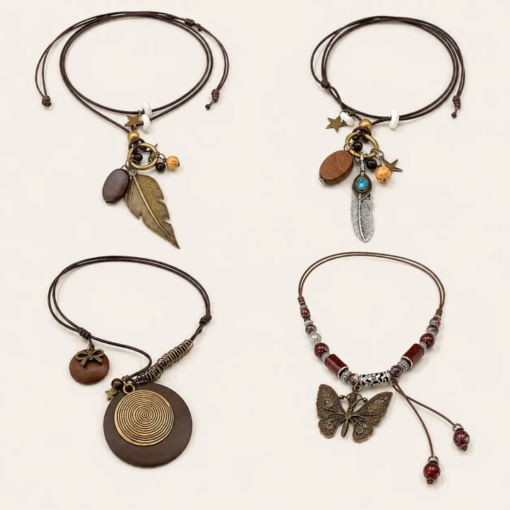 Alessia – Artisan Pendant Necklace Collection (4pcs)