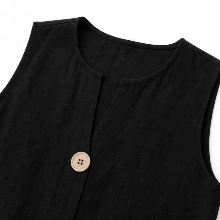 Linovea – Minimalist Sleeveless Top &amp; Wide-Leg Trouser Set for Women