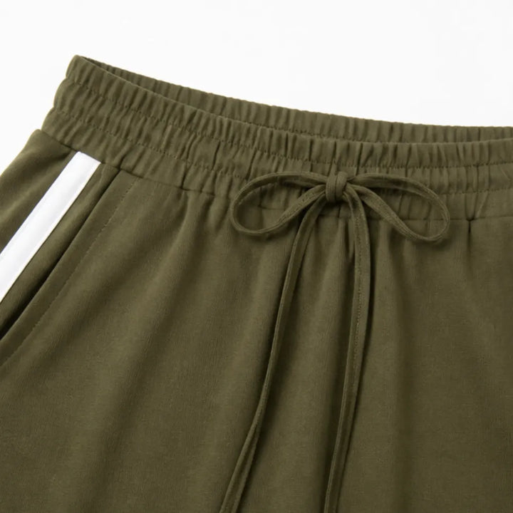 Wearbella – Drawstring Two Piece Skirt Set with Side Stripe and Pockets