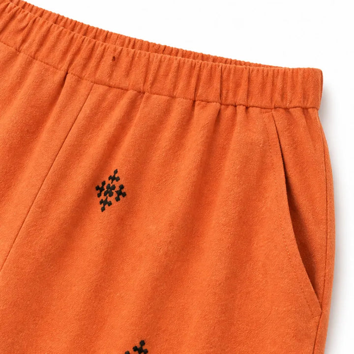Solara – Embroidered Border Boho Two-Piece Set, Sleeveless Top &amp; High-Waisted Shorts
