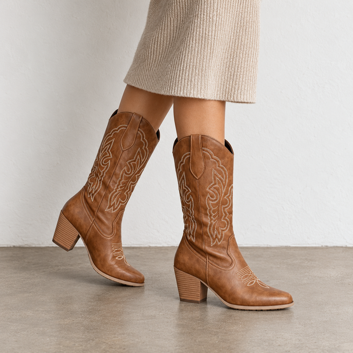 Sienna | Embroidered Tall Boots