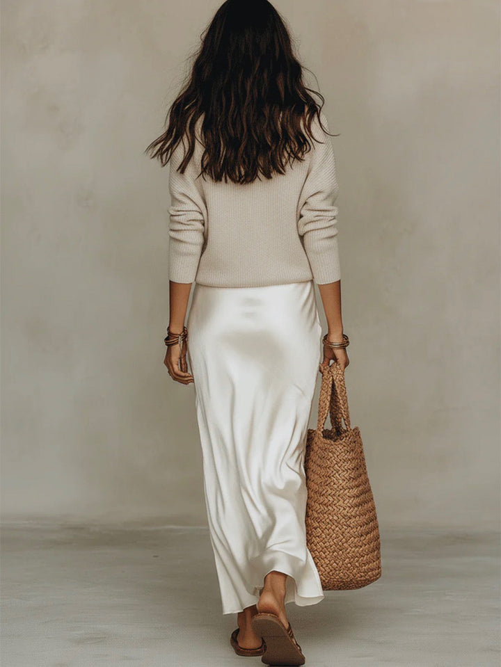 Isolde | Knit &amp; Satin Ensemble