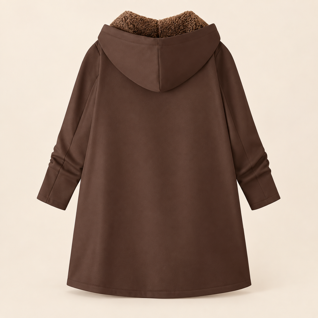 Evelyn | Cozy Sherpa-Lined Hooded Coat