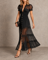 Sophia | Sheer Lace Maxi Dress