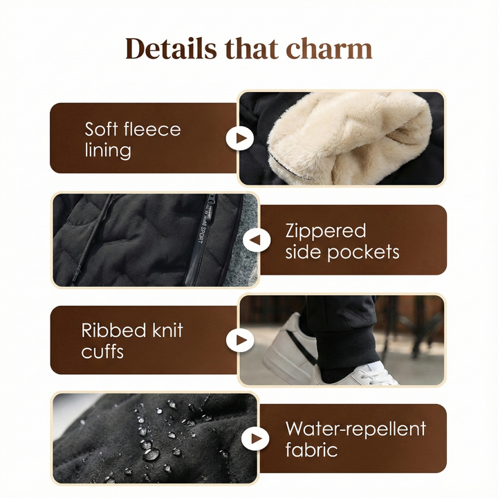 Nuvon – Unisex Fleece-Lined Winter Joggers