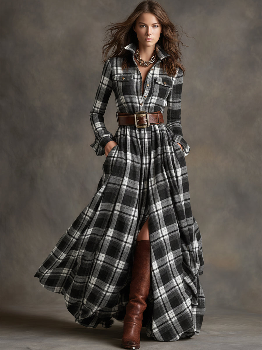 Beatrix | Classic Plaid Shirt Dress