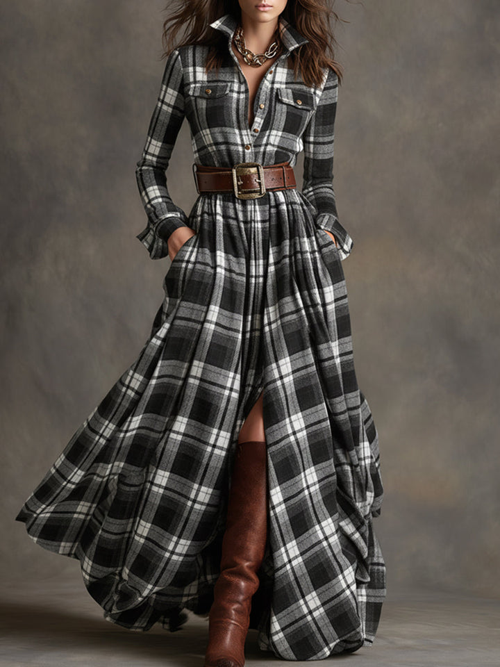 Beatrix | Classic Plaid Shirt Dress