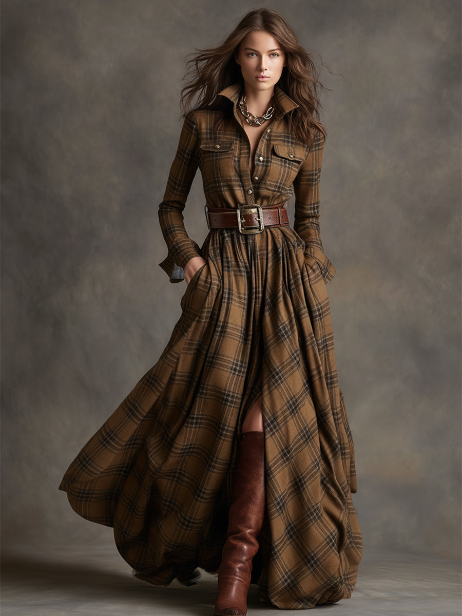Beatrix | Classic Plaid Shirt Dress
