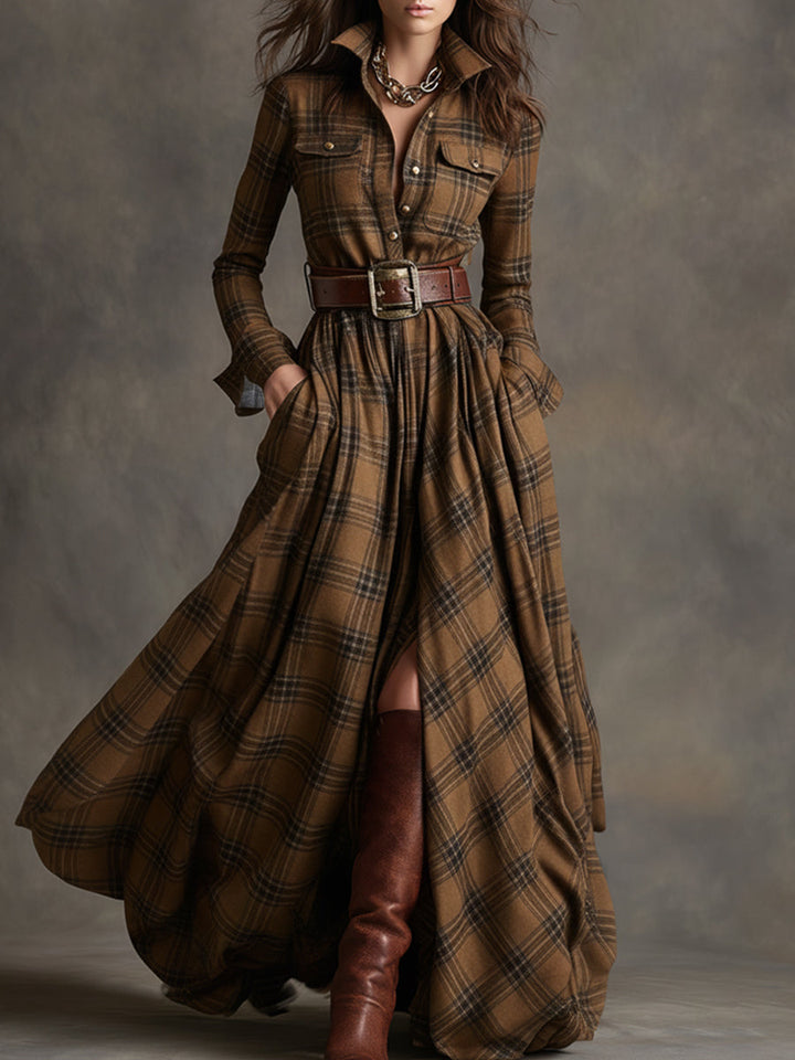 Beatrix | Classic Plaid Shirt Dress
