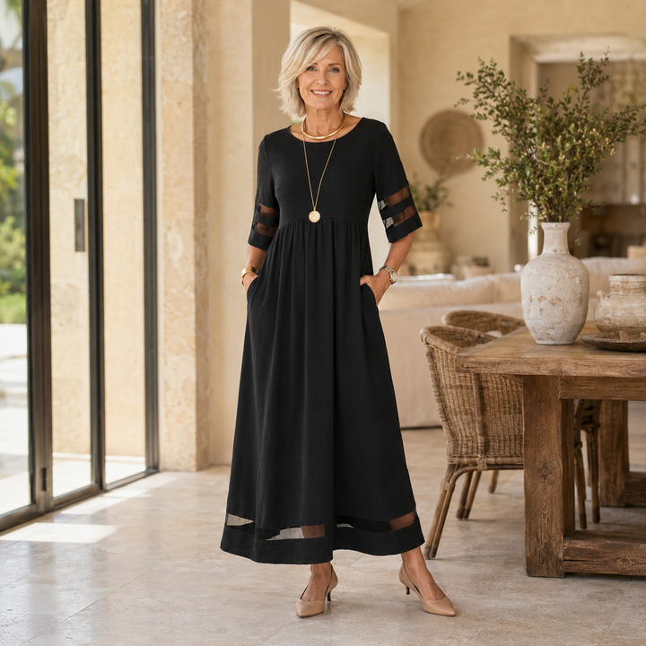 Aubrey -  Flattering Tummy-Smoothing Midi Dress