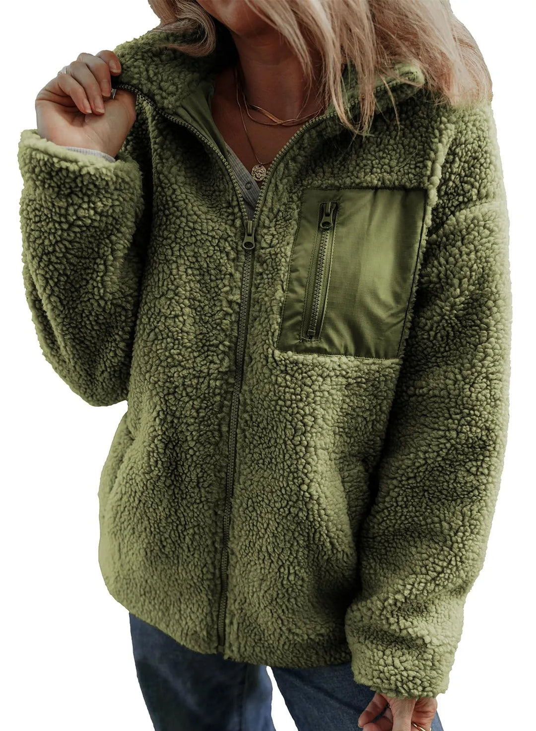 Aurelia |  Teddy Full Zipper Fleece Jacket