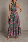 Rowen | Draped Halter Midi Dress
