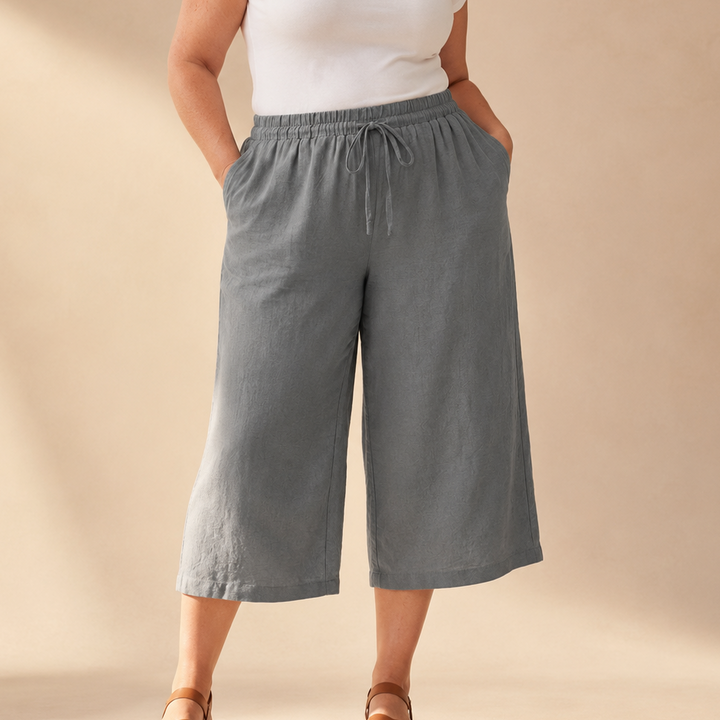 Calmara™ – Cropped Wide-Leg Drawstring Pants